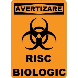 Indicator De avertizare risc bilogic, Sticker autocolant