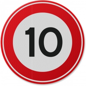 Indicator de circulatie 100 km, Sticker autocolant