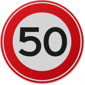 Indicator de circulatie 5 km, Sticker autocolant - Img 1