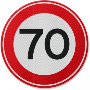 Indicator de circulatie 60 km), Sticker autocolant