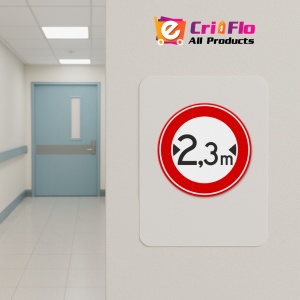 Indicator de circulatie accesul interzis vehiculelor cu latimea mai mare de 2.3 metri, Sticker autocolant - Img 4