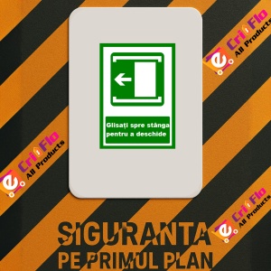 Indicator De iesire glisati spre dreapta pentru a stanga, Sticker autocolant - Img 2