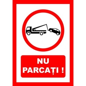 Indicator De interzicere nu parcati, Sticker autocolant