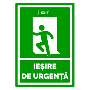 Indicator De securitate iesirea de urgenta, Sticker autocolant