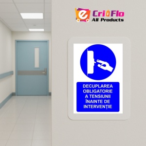 Indicator Decuplarea obligatorie a tensiunii inainte de interventie indicator de 0bligativitate, Sticker autocolant - Img 5