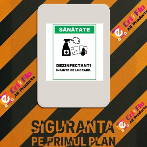 Indicator Dezinfectanti inainte de lucrare, Sticker autocolant - Img 2