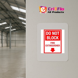 Indicator Do not block fire extinguisher signs, Sticker autocolant - Img 3