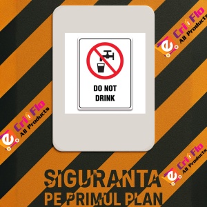 Indicator DO NOT DRINK SIGN, Sticker autocolant - Img 2