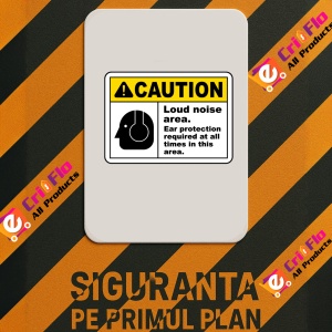 Indicator Ear Protection Required Sign, Sticker autocolant - Img 2