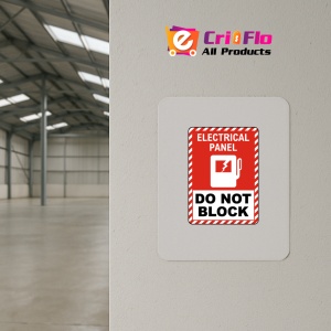 Indicator Electrical Panel Do Not Block, Sticker autocolant - Img 3