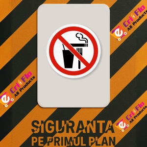 Indicator Eticheta a nu manca nu bea sau nu fumati, Sticker autocolant - Img 2