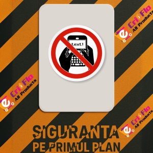 Indicator Eticheta de siguranta cu interdictie mesaje de pe telefon, Sticker autocolant - Img 2
