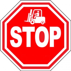Indicator Eticheta urmariti semnul de podea pentru stivuitoare, Sticker autocolant