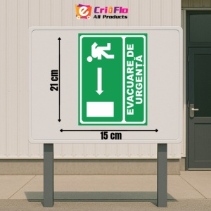 Indicator Evacuare urgenta stanga, Sticker autocolant - Img 2
