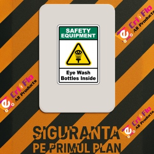 Indicator Eye Wash Bottles Inside Sign, Sticker autocolant - Img 2