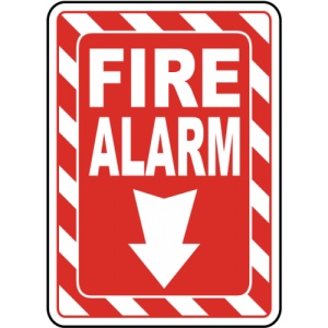 Indicator Fire Alarm, Sticker autocolant