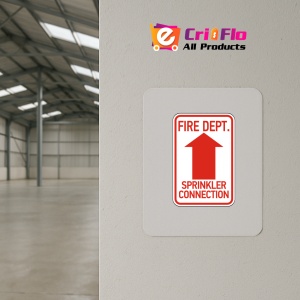 Indicator Fire Department. Sprinkler Connection Up Arrow Sign, Sticker autocolant - Img 3