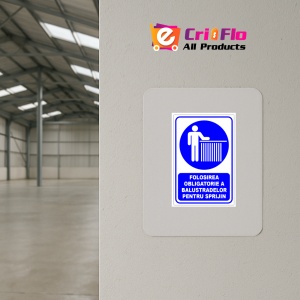 Indicator Folosirea obligatorie a balustradelor de sprijin, Sticker autocolant - Img 3
