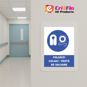 Indicator Folositi colaci vesta de salvare, Sticker autocolant - Img 5