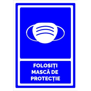 Indicator Folositi masca de protectie, Sticker autocolant
