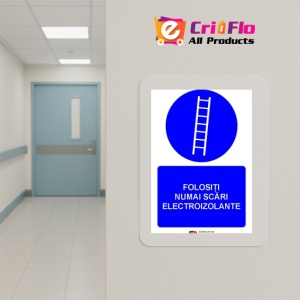 Indicator Folositi numai scari electroizolante indicator obligativitate, Sticker autocolant - Img 5