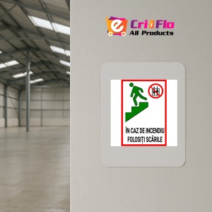 Indicator Folositi scarile in caz de incendiu, Sticker autocolant - Img 3