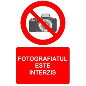 Indicator Fotografiatul este interzis indicator de interzicere, Sticker autocolant