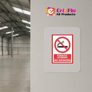 Indicator Fumatul interzis no smoking, Sticker autocolant - Img 3