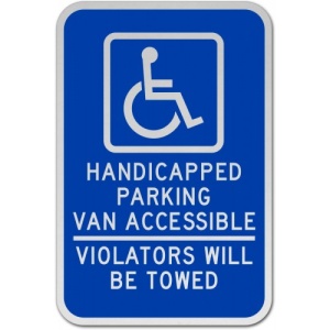 Indicator Handicapped Parking Van Accessible Sign, Sticker autocolant