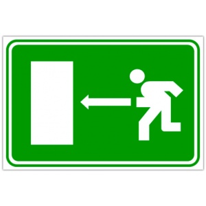 Indicator In stanga pentru salvare, Sticker autocolant