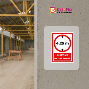 Indicator Inaltime maxima admisa 4,25 m, Sticker autocolant - Img 5