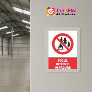 Indicator Indicator focul interzis in padure, Sticker autocolant - Img 4