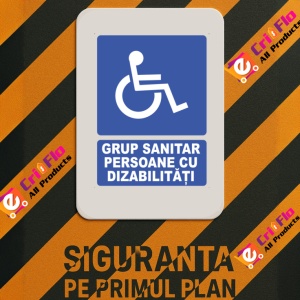 Indicator Indicator grup sanitar persoane dizabilitati, Sticker autocolant - Img 3