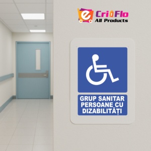Indicator Indicator grup sanitar persoane dizabilitati, Sticker autocolant - Img 5