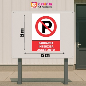 Indicator Indicator interdictie parcarea interzisa acces auto, Sticker autocolant - Img 2
