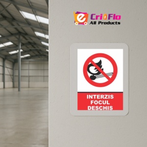 Indicator Indicator interzis focul deschis, Sticker autocolant - Img 4
