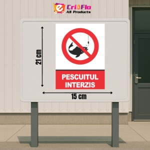 Indicator Indicator pescuitul interzis, Sticker autocolant - Img 2