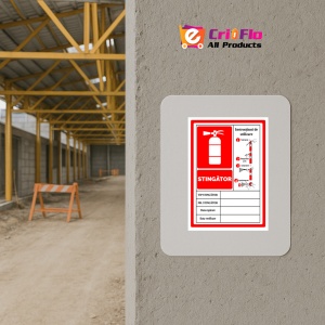 Indicator Instructiuni pentru stingator, Sticker autocolant - Img 5