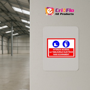 Indicator Interzis accesul la tablourile electrice fara echipament, Sticker autocolant - Img 3