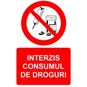 Indicator Interzis consumul de droguri indicator de interzicere, Sticker autocolant