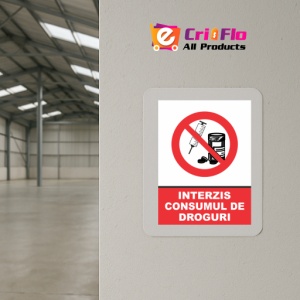 Indicator Interzis consumul de droguri, Sticker autocolant - Img 4