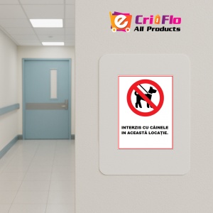 Indicator Interzis cu cainele in aceasta locatie, Sticker autocolant - Img 4