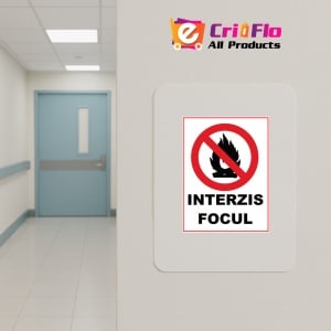 Indicator Interzis focul, Sticker autocolant - Img 4