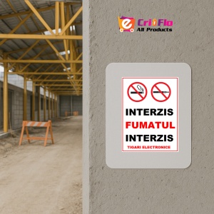 Indicator Interzis fumatul interzis tigarile electronice, Sticker autocolant - Img 5