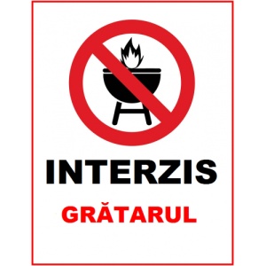 Indicator Interzis gratarul, Sticker autocolant