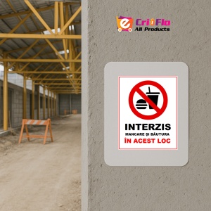 Indicator Interzis mancare si bautura in acest loc, Sticker autocolant - Img 5