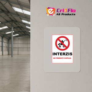 Indicator Interzis sa parasesti copilul, Sticker autocolant - Img 3