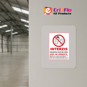Indicator Interzis violenta fata de copii, Sticker autocolant - Img 3