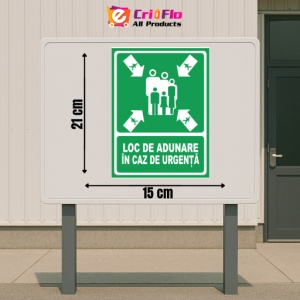 Indicator Loc de adunare in caz de urgenta, Sticker autocolant - Img 2