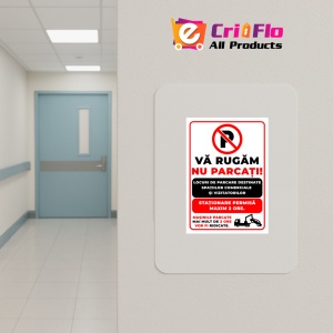 Indicator Locuri de Parcare Destinate Spatiilor Comerciale si Vizitatorilor, Sticker autocolant - Img 4